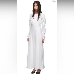 Elegant Timeless Wedding Dress//White Embellished Maxi Dress